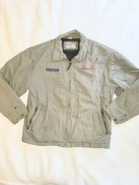 1980s-1990s Vintage Duck Canvas Work Jacket Distressed Men's Medium